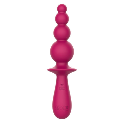 Party Up Evajane 17.1 Centimeter USB Rechargeable Beaded Vibrator Butt Plugs - Vibrating