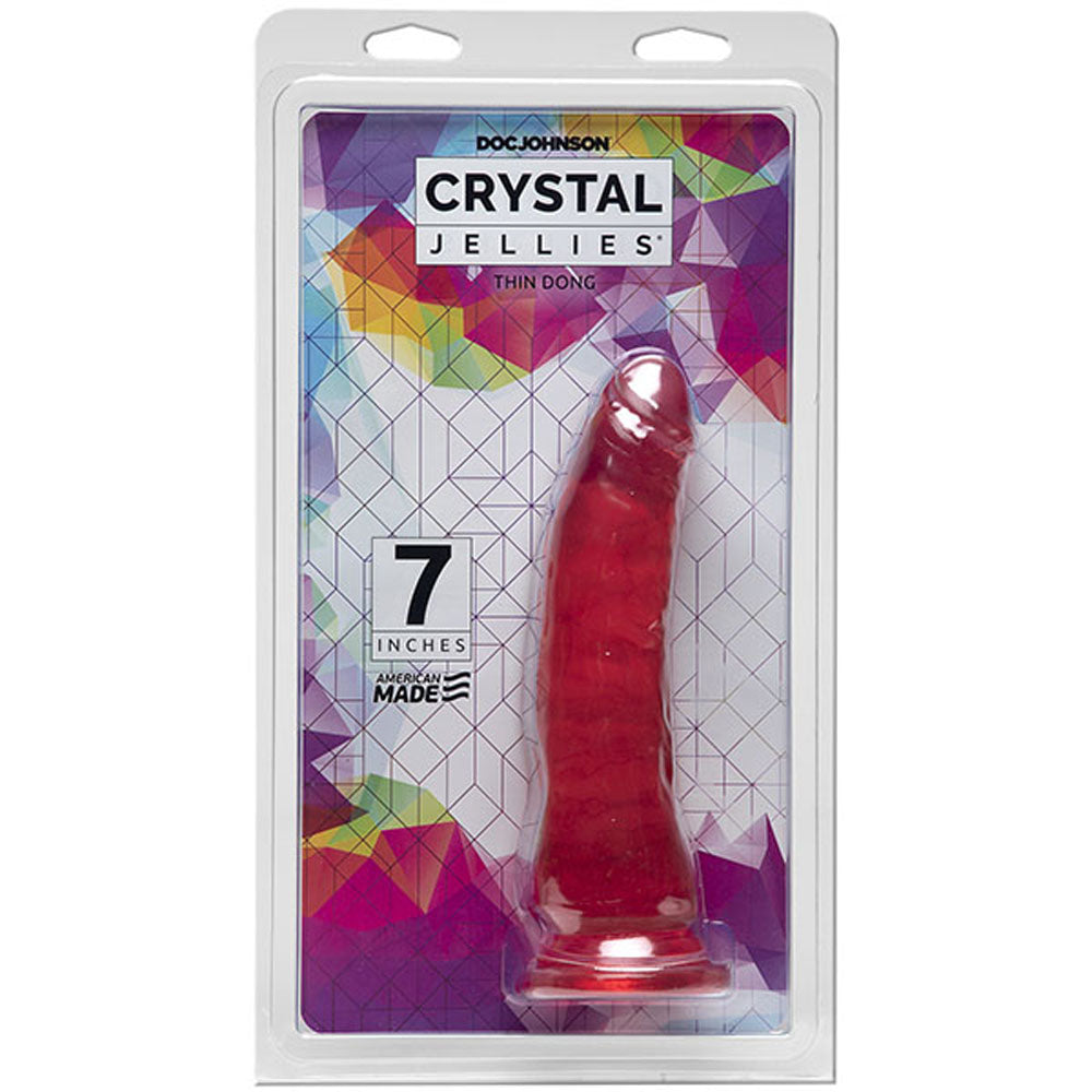 7 In Thin Dong Pink With Suction Cup Base For Pleasure > Dildos > Slim Dildos