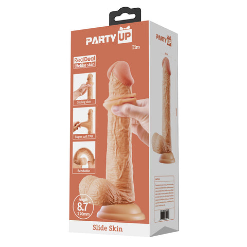 Party Up Tim Slide Skin Dong 22 Centimeter Flexible Dildo Dongs Realistic