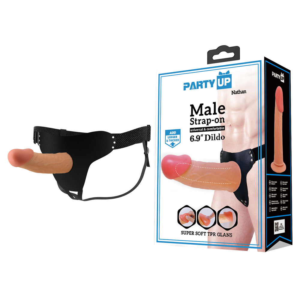 Party Up Nathan Hollow Strap-On 17.5 cm Adult Sex Toy Flesh STRAP-ONS