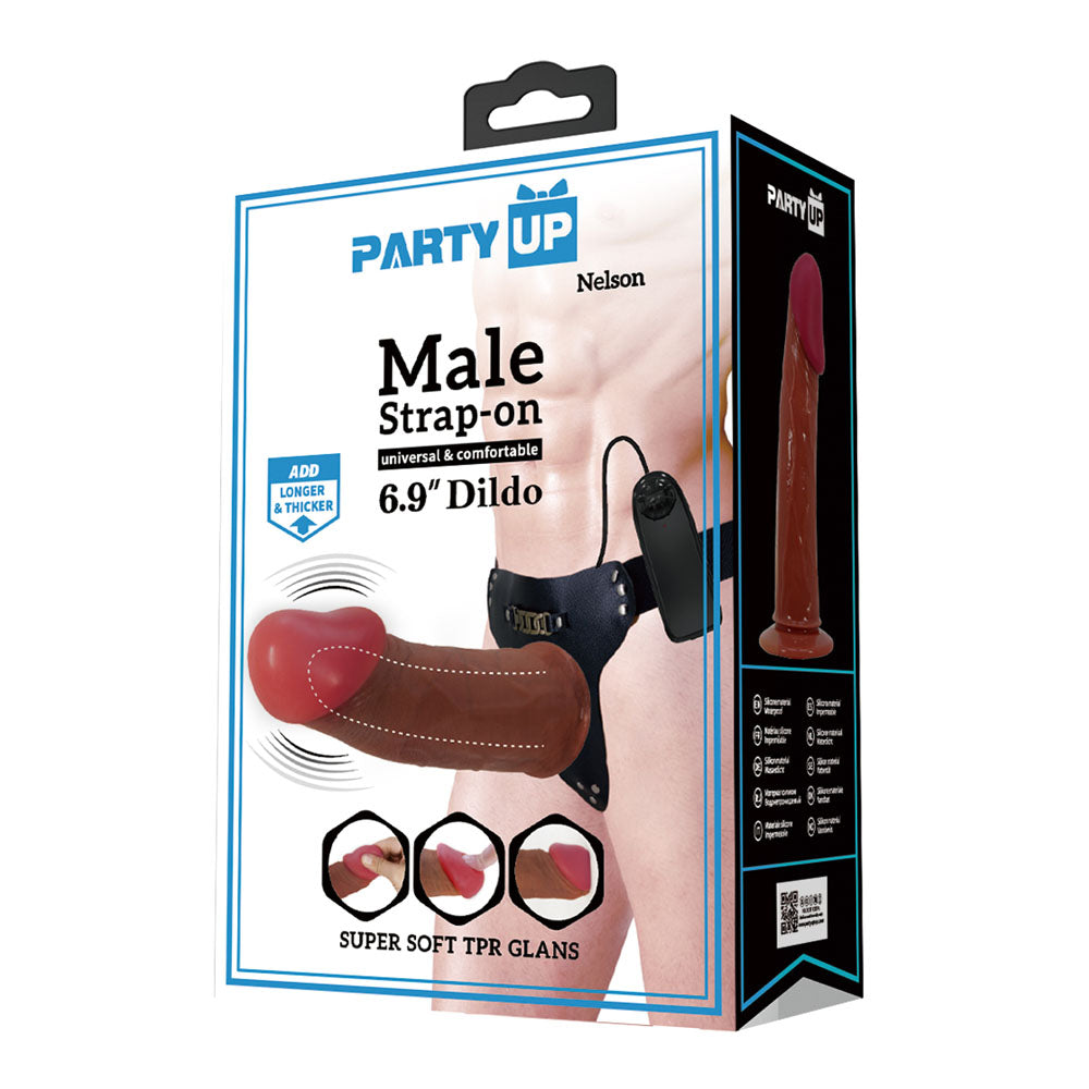 Party Up Nelson Vibrating Hollow Strap-On 17.5 cm STRAP-ONS