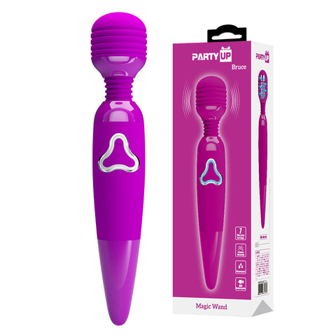 Party Up Bruce Wand 25 Centimeter USB Rechargeable Massage Wand for Ultimate Relaxation Pink Electric Massager