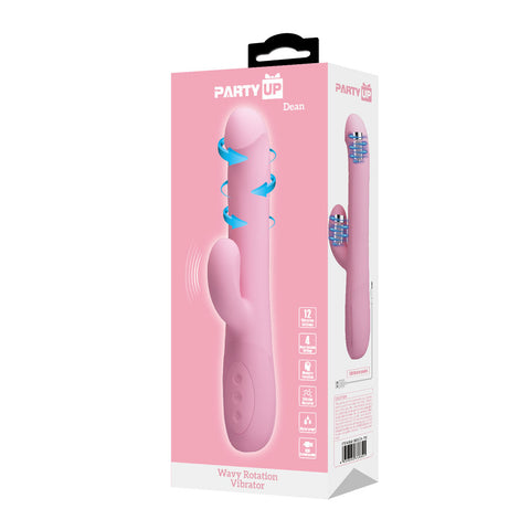 Party Up Dean Wavy Rotation Vibe 23.8 cm USB Rechargeable Rotating Rabbit Vibrator VIBRATORS-RABBIT