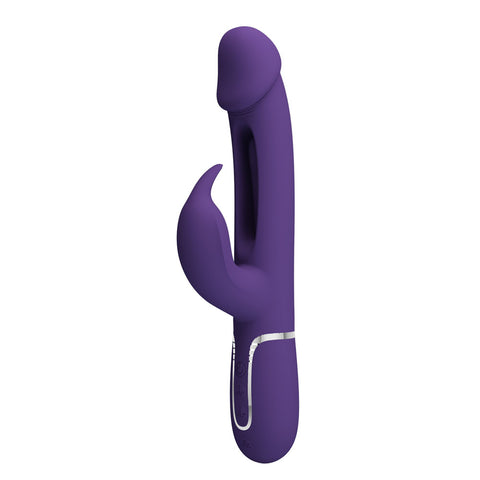 Party Up David Swinging Vibe 23.2 Centimeter USB Rechargeable Rabbit Vibrator with Flicking Arm VIBRATORS-RABBIT