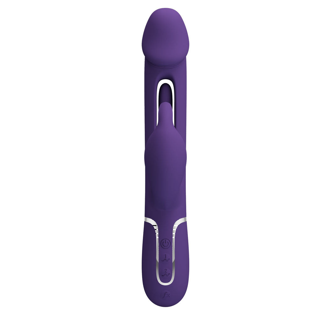 Party Up David Swinging Vibe 23.2 Centimeter USB Rechargeable Rabbit Vibrator with Flicking Arm VIBRATORS-RABBIT