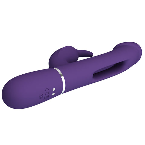 Party Up David Swinging Vibe 23.2 Centimeter USB Rechargeable Rabbit Vibrator with Flicking Arm VIBRATORS-RABBIT