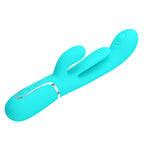 Party Up Andy Multi Function Vibrator Teal 22.2 Centimeter Rabbit Vibrator with Flicking and Thumping Tip > Vibrators > Ladies > Rabbit Multi