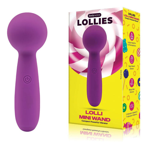 Bodywand Lolli Mini Wand 11cm Compact Vibrator Purple Electric Massager