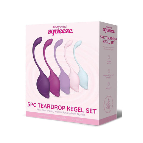 Bodywand Squeeze 5 Piece Teardrop Kegel Set Weighted Coloured KEGEL TOYS