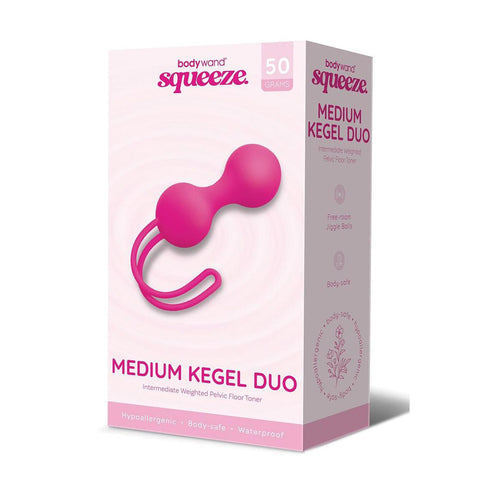 Bodywand Squeeze Medium Kegel Duo 50g Weighted Kegel Balls Pink KEGEL TOYS