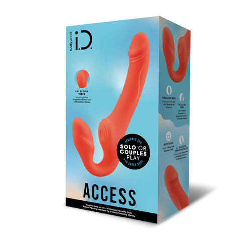 Bodywand ID Access Strapless Strap-On 15.2 cm USB Rechargeable Orange > Realistic Dildos and Vibes > Strapless Strap Ons