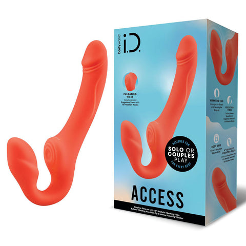 Bodywand ID Access Strapless Strap-On 15.2 cm USB Rechargeable Orange Orange > Realistic Dildos and Vibes > Strapless Strap Ons