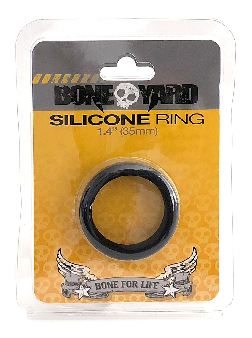 Boneyard Silicone Ring 35mm Black Black > Cock Ring > Single