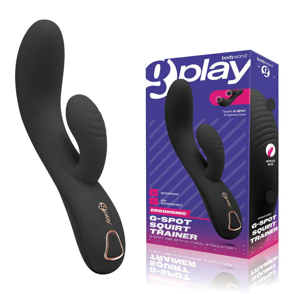 Bodywand G-Play G-Spot Squirt Trainer (Black) – USB Rechargeable Vibrator 19 cm Black > Sex Toys For Ladies > G-Spot Vibrators