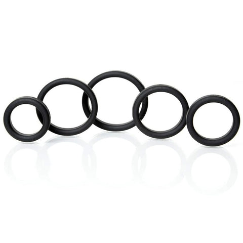 Boneyard Silicone Ring Five Piece Kit Black > Cock Ring > Sets