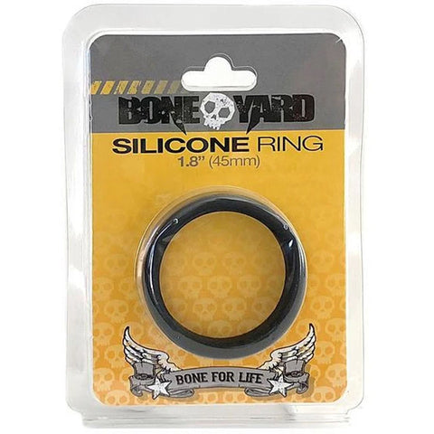 Boneyard Silicone Ring 45mm in Black - Comfortable and Durable > Cock Ring > Single