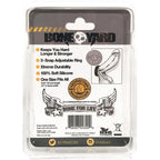 Boneyard Silicone Cock Strap - 3 Snap Ring - Black 8.25 Inch > Cock Ring > Adjustable