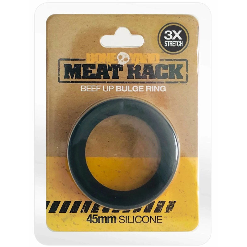 Meat Rack Cock Ring Black 44mm Inner Diameter with 3x Stretch > Cock Ring > Single