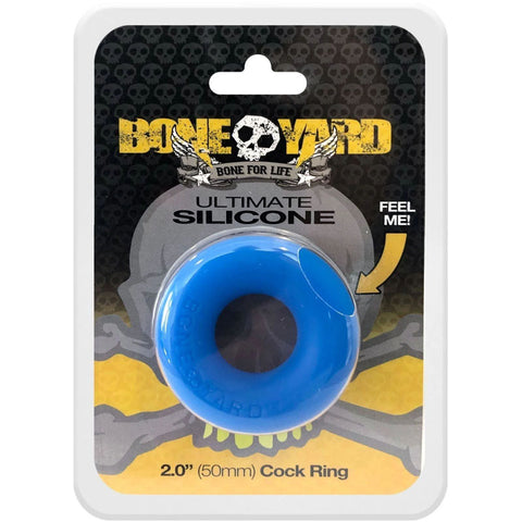 Boneyard Ultimate Silicone Cock Ring 50mm Premium Adult Sex Toy Blue COCK RINGS
