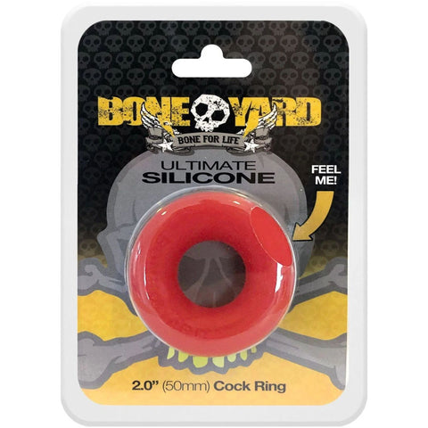 Ultimate Silicone Cock Ring Red 50mm Three Times Stretch Red COCK RINGS