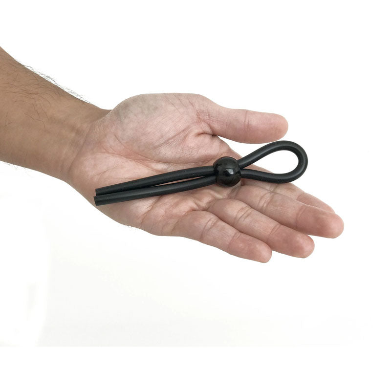 Cock Leash Single Black Adjustable Cock Ring and Control > Cock Ring > Adjustable