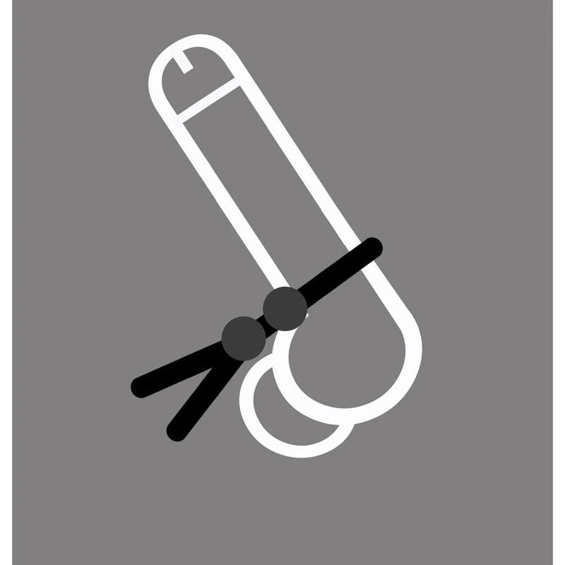 Boneyard Cock Leash Double – Adjustable Silicone Cock Ring > Cock Ring > Adjustable