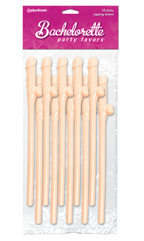 Bachelorette Party Favors Dicky Sipping Straws Set of 10 Bachelor & Bachelorette Items