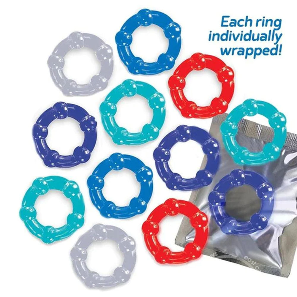 Baller's Dozen - 12 Beaded Cock Rings > Cock Ring > Sets Main image