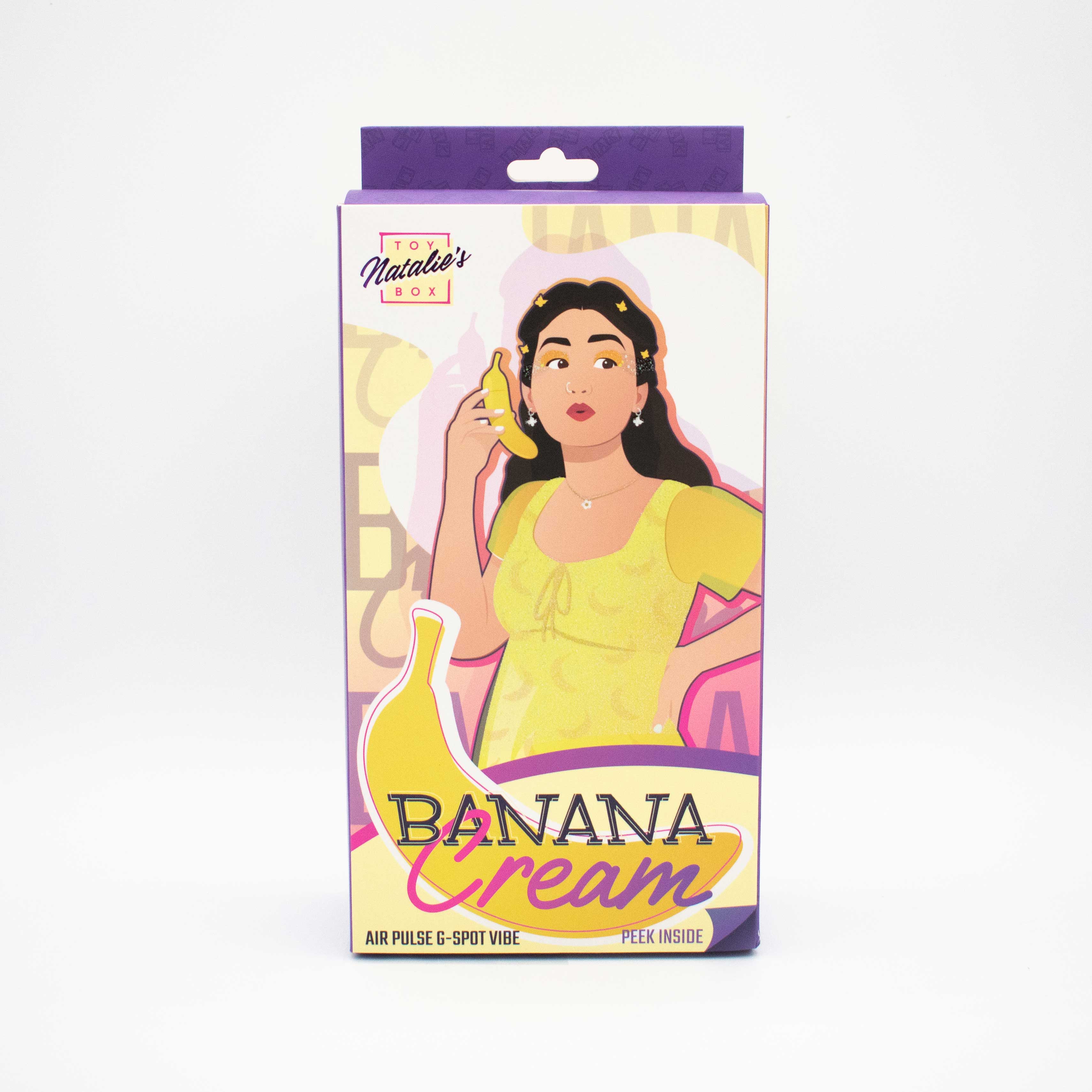 Banana Cream Yellow G-Spot and Air Pulse Vibrator Adult Toy AIR PULSATION