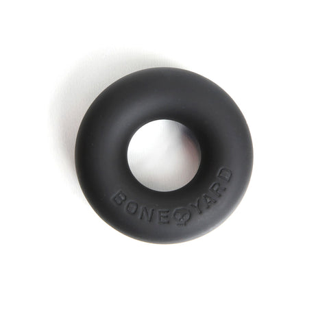 Boneyard Ultimate Silicone Cock Ring Black 20mm Internal Diameter > Cock Ring > Single