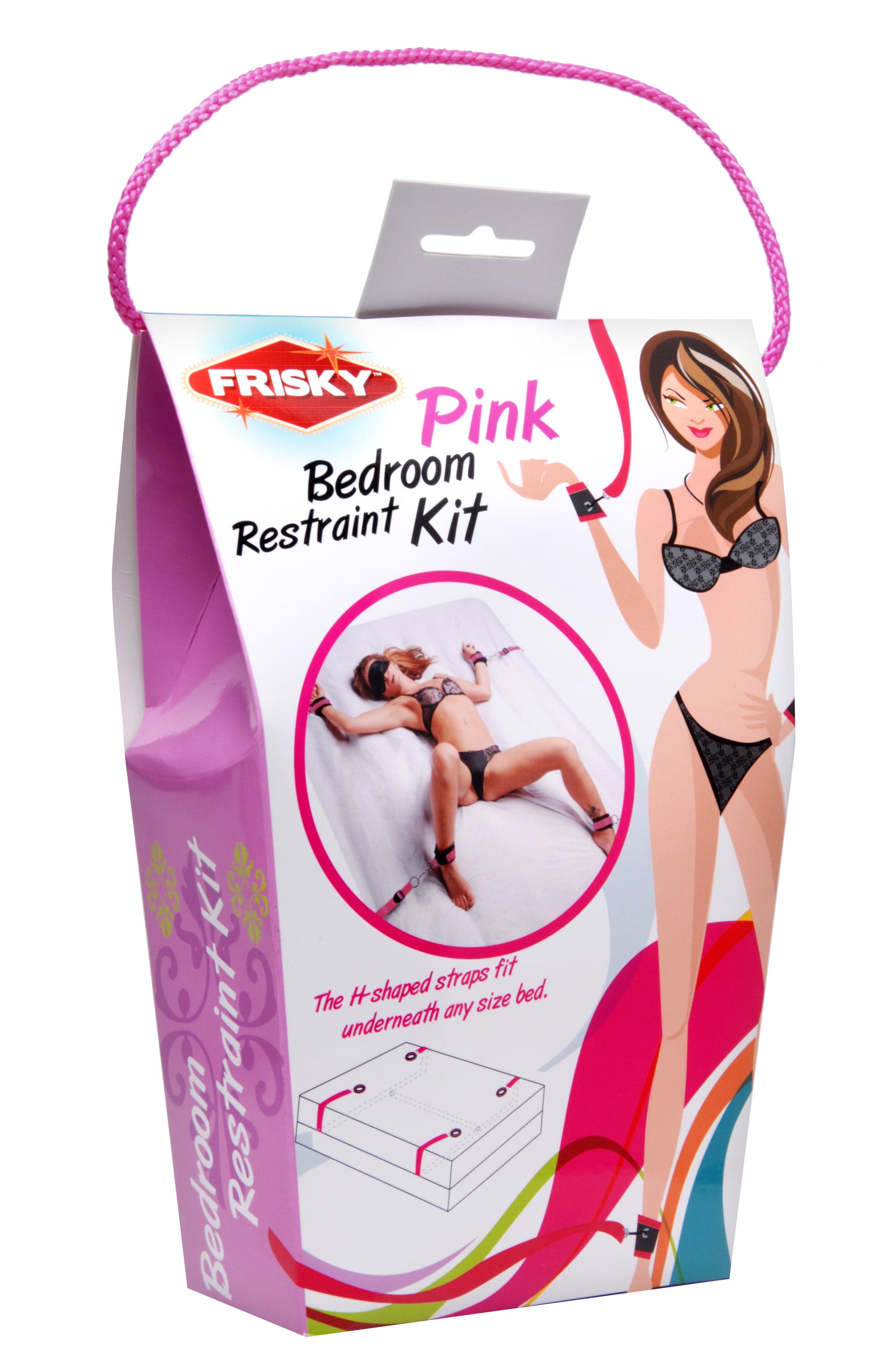Bedroom Restraint Kit Pink – Adjustable Soft Fabric Restraints Bondage Set Secondary image
