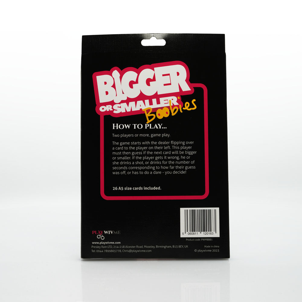 Bigger or Smaller Boobs - Card Game for Adults Gag Gifts & Novelties