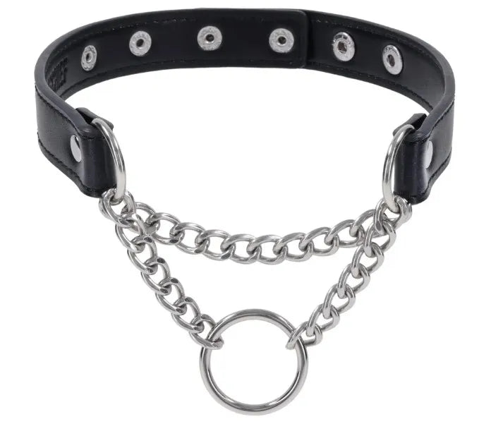 Shadow Day Collar – Faux Leather Collar with Silver Hardware > Bondage Gear > Collars & Leashes Main image