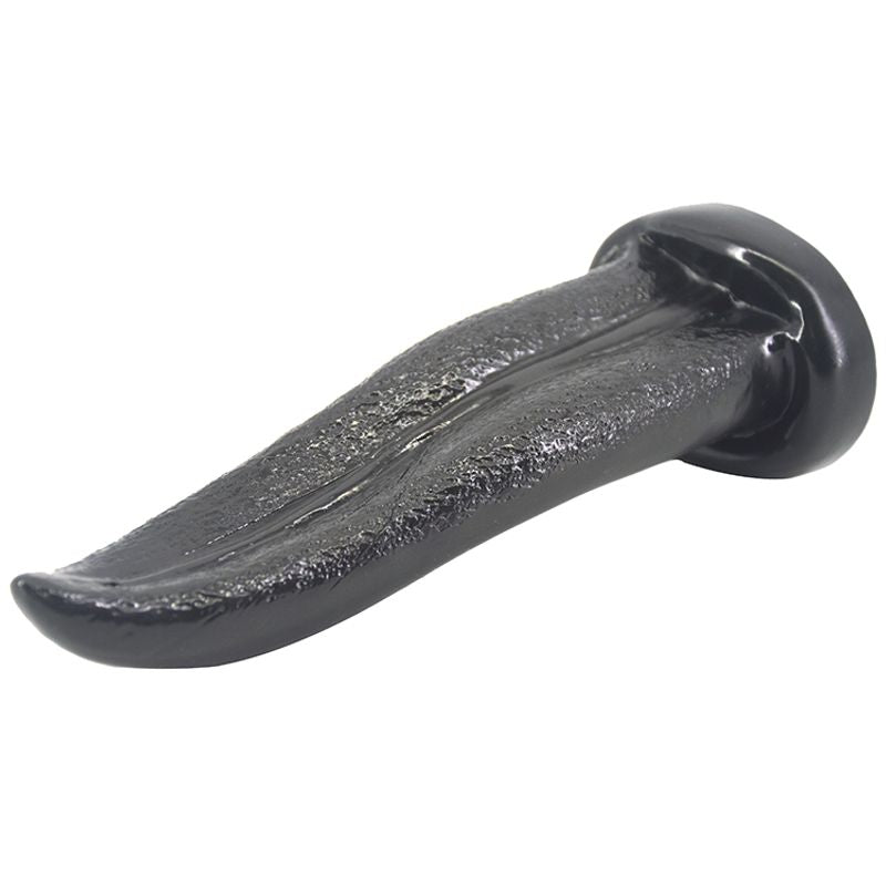 Black Tongue Shape Anal Plug Adult Intimacy Toy Soft PVC ANAL TOYS