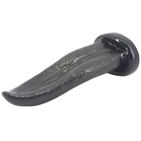 Black Tongue Shape Anal Plug Adult Intimacy Toy Soft PVC ANAL TOYS