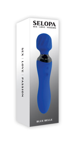 Blue Belle Double-Ended Vibrator with 7 Speeds USB Rechargeable Vibrators - G Spot
