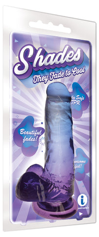 Shades 7 Inch Jelly Dong Violet Dildo 17.8 Centimeters