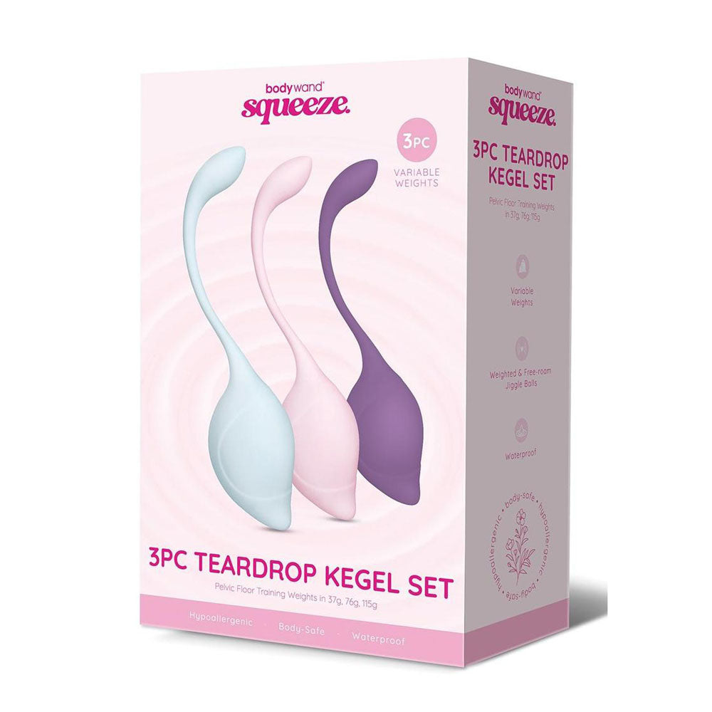 Bodywand Squeeze 3 Piece Teardrop Kegel Set Weighted Kegel Exercise Balls Coloured > Sex Toys For Ladies > Kegel Exercise