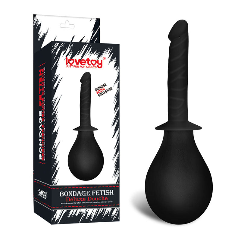 Bondage Fetish Deluxe Douche Unisex Anal Cleaning System Black Douches