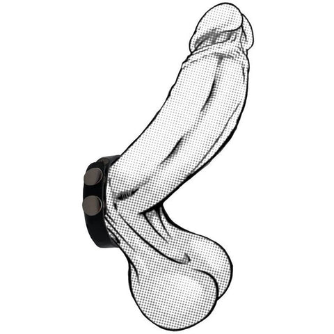 Boneyard Silicone Cock Strap - 3 Snap Ring - Black 8.25 Inch COCK RINGS Adjustable