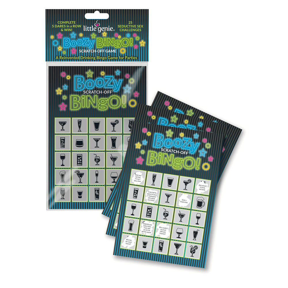 Boozy Bingo Drinking Game with 8 Scratch-Off Cards > Novelties > Games