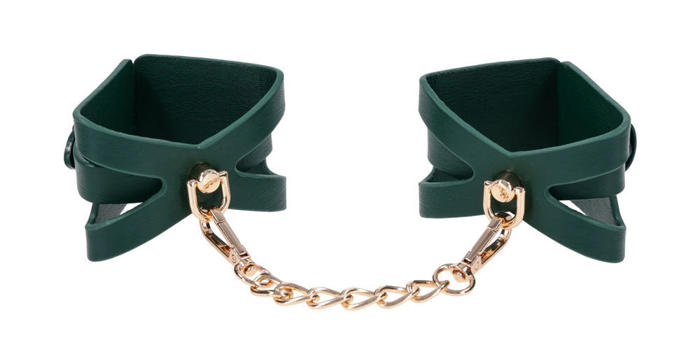 Indica Cutout Cuffs (Green) – Luxury Collar > Bondage Gear > Collars & Leashes