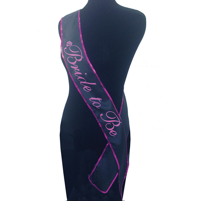 Bride to Be Black Hens Party Sash Adult Accessory Default Title Party Supplies