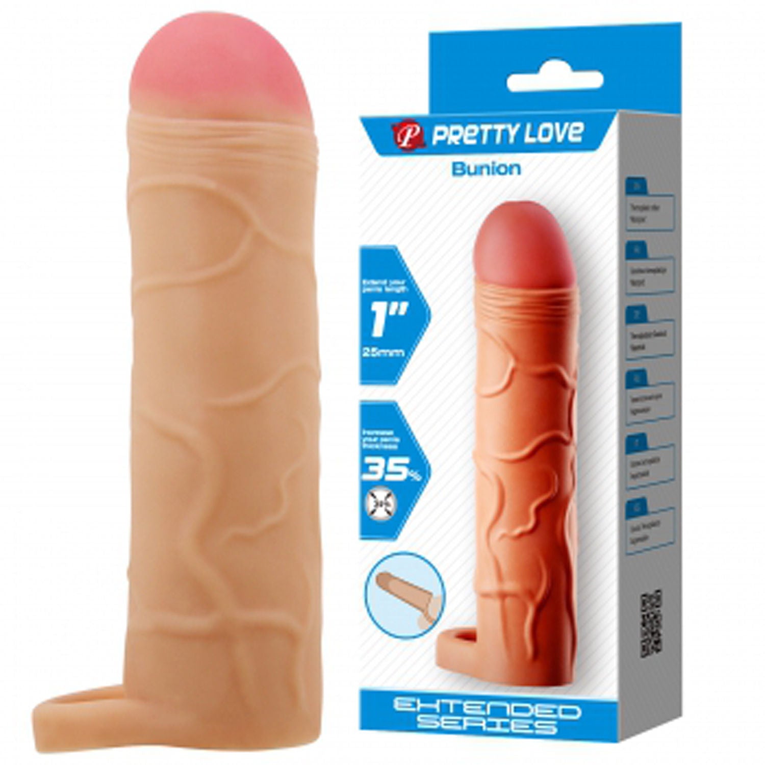 Bunion 6.5 Inch Stretchy Shaft Cock Sleeve Penis Sheath Secondary image