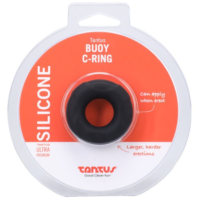Buoy C-Ring Small Onyx 1.8cm for Enhanced Erection Control COCK RINGS