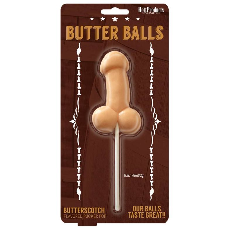 Butterballs Butterscotch Pecker Lollipop – Flavored Edible Party Supplies