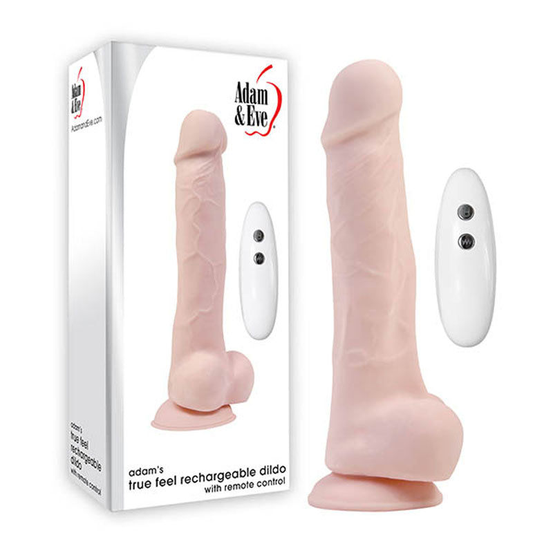 Adam & Eve Adam's True Feel (USB Rechargeable) 7 Inch Vibrating Dildo Flesh > Vibrators > Realistic Vibrators Main image