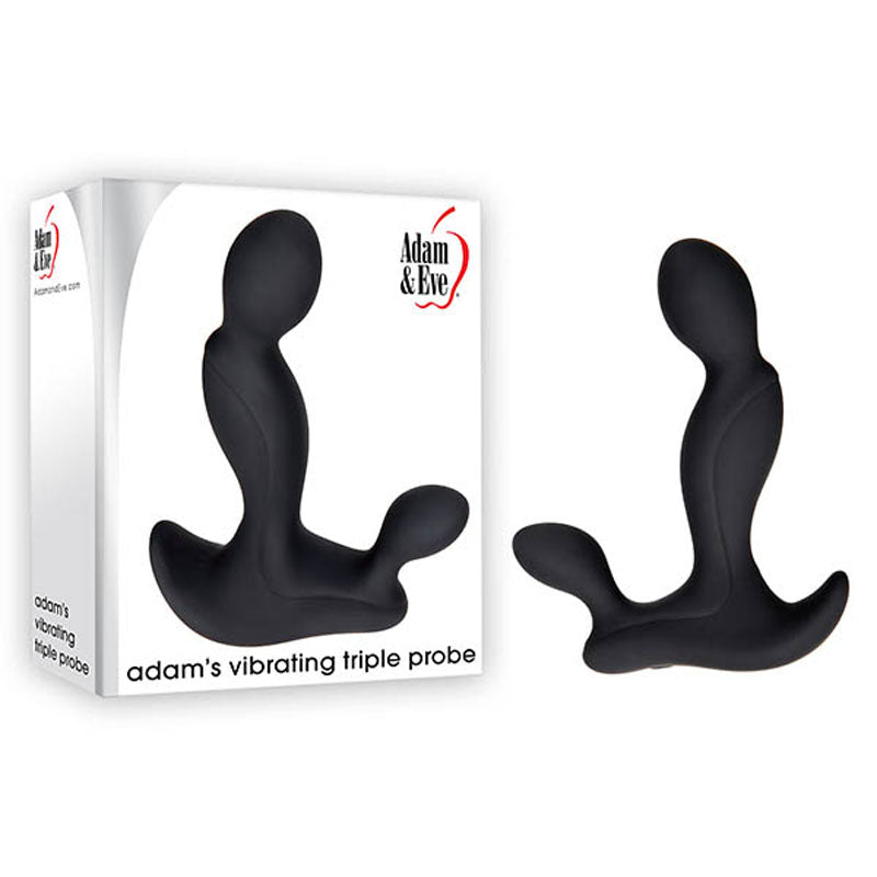 Adam & Eve Adam's Vibrating Triple Probe – USB Rechargeable Prostate Massager Black > Anal Range > Prostate Plugs