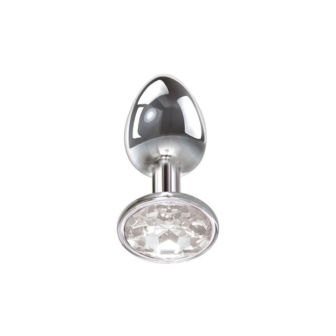 Adam & Eve Clear Gem (Metallic) – Small Metal Butt Plug 7.1 cm > Anal Range > Jewel Butt Plugs