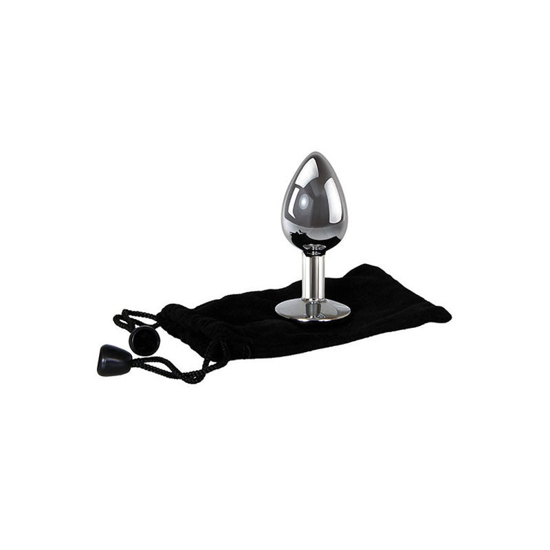 Adam & Eve Clear Gem Medium – Metallic 8.2 cm Medium Butt Plug > Anal Range > Jewel Butt Plugs